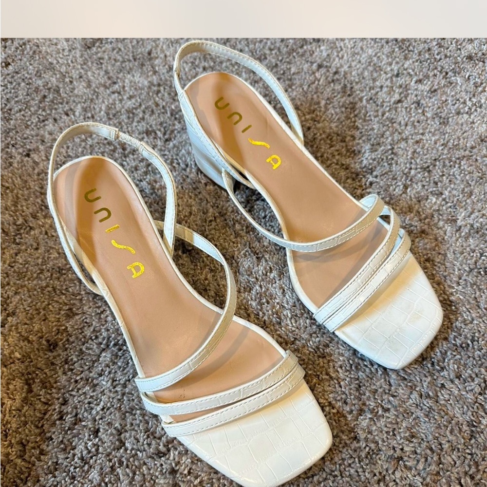 Unisa White Strappy Sandals